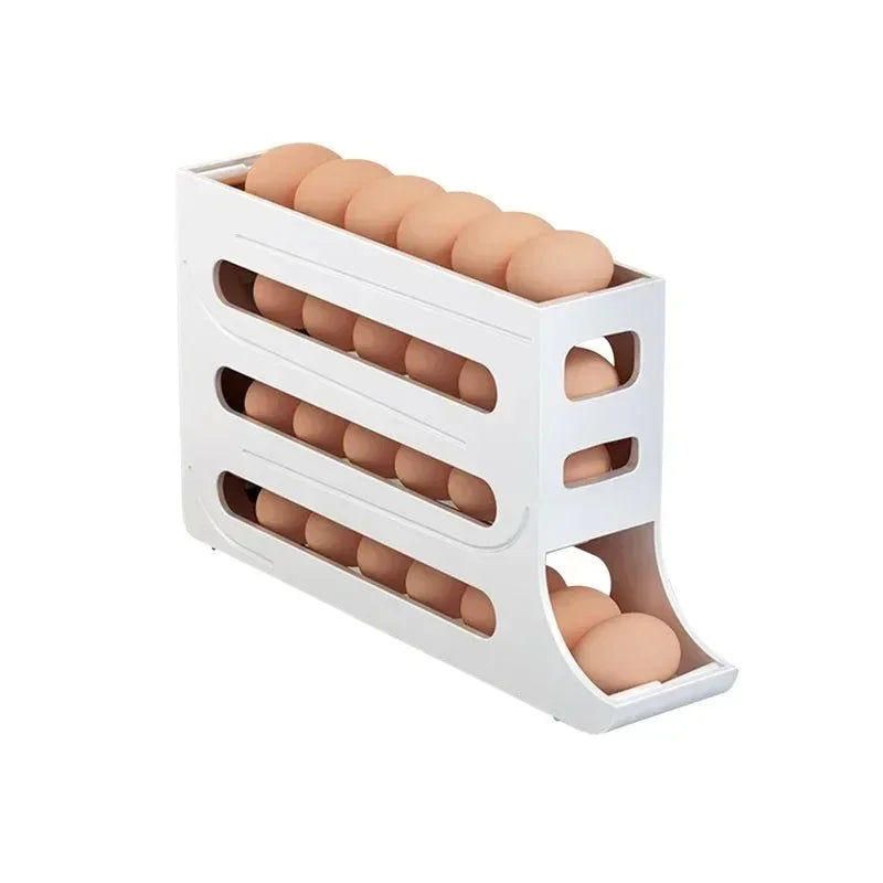 4-Tier Rolling Egg Organizer
