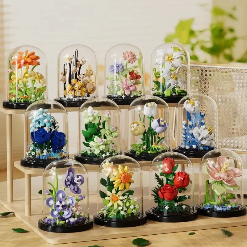 Flower Bouquet Bonsai Building Blocks