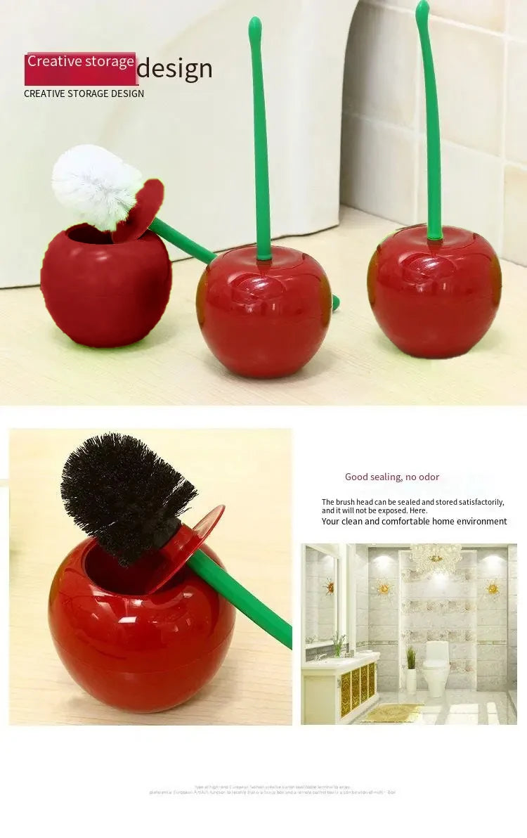 Cherry-Shaped Toilet Brush