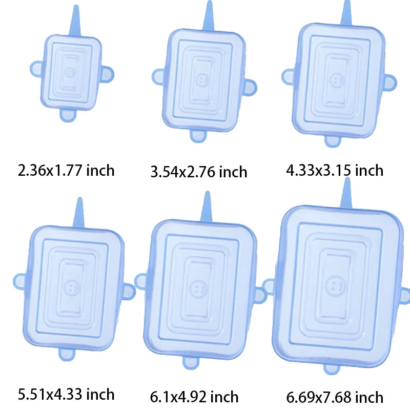 6 Pcs Silicone Stretch Lids