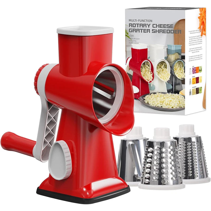 Rotary Cheese Grater – Effortless Grating & Slicing for Your Kitchen!