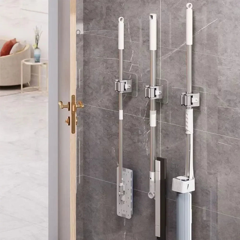 4PCS Wall-Mounted Mop & Broom Holder