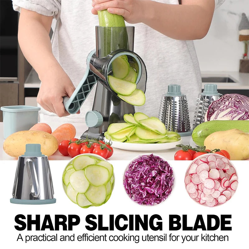 Rotary Cheese Grater – Effortless Grating & Slicing for Your Kitchen!