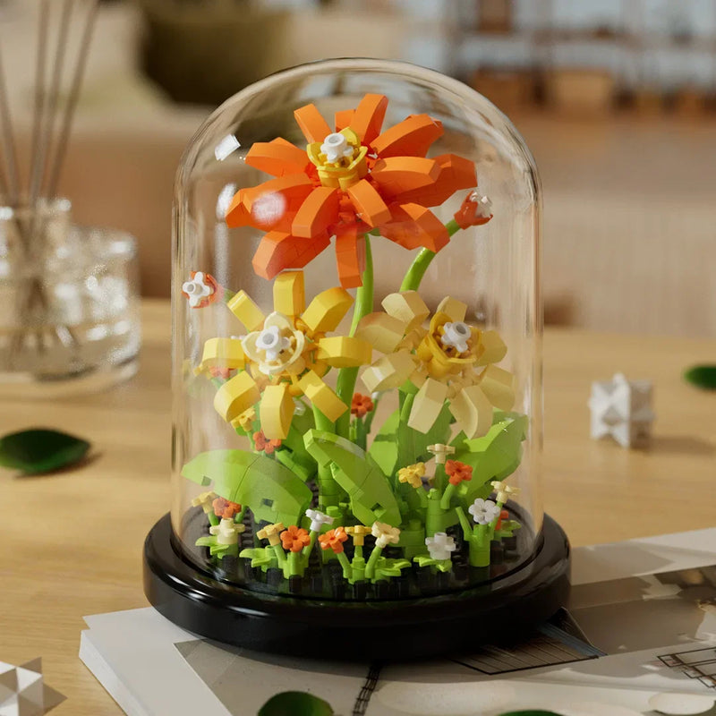 Flower Bouquet Bonsai Building Blocks