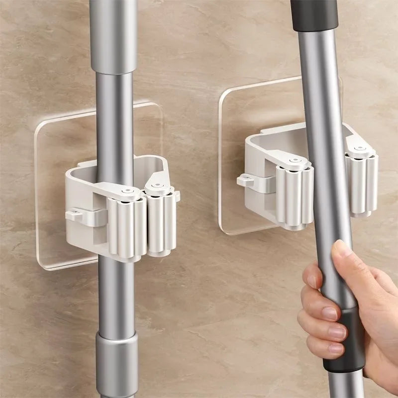 4PCS Wall-Mounted Mop & Broom Holder