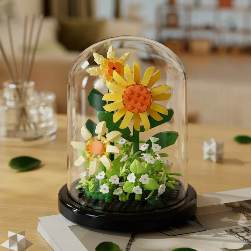 Flower Bouquet Bonsai Building Blocks