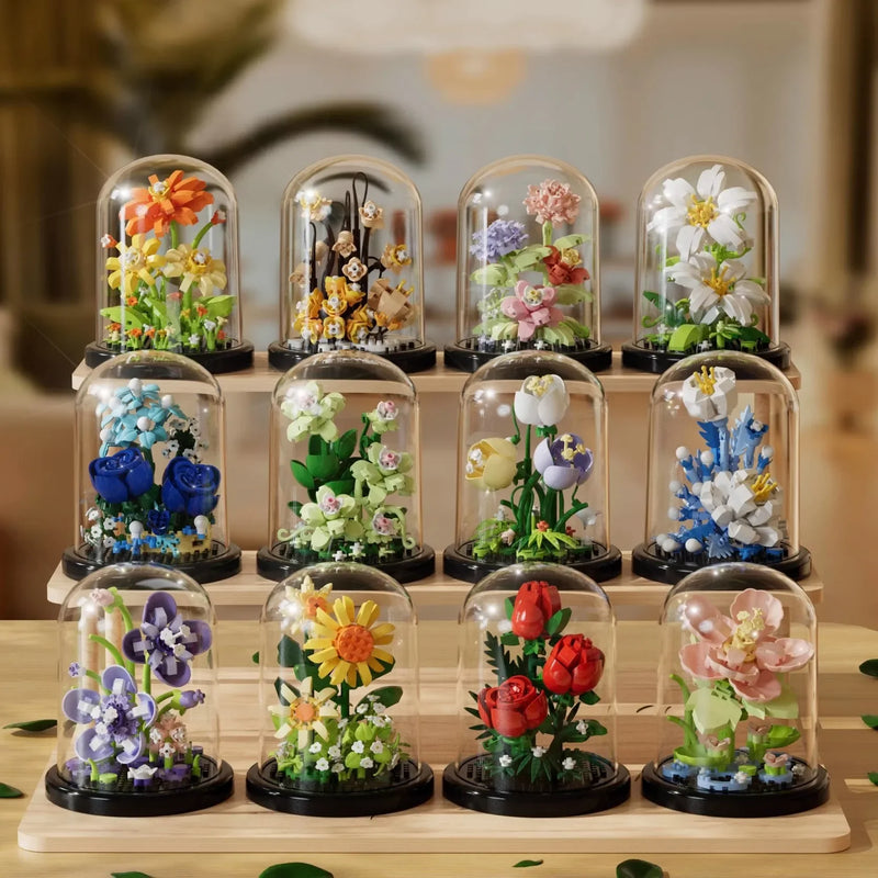 Flower Bouquet Bonsai Building Blocks