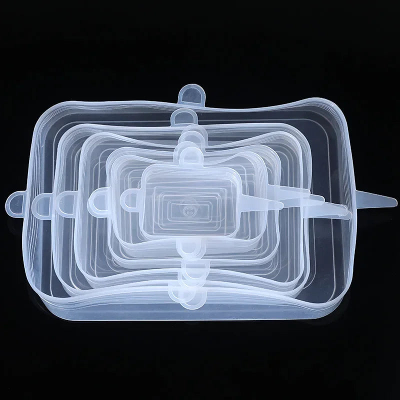6 Pcs Silicone Stretch Lids