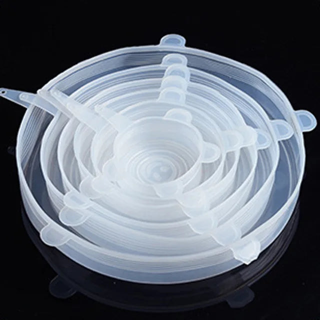 6 Pcs Silicone Stretch Lids