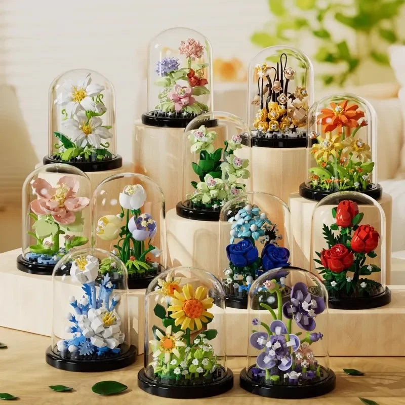 Flower Bouquet Bonsai Building Blocks