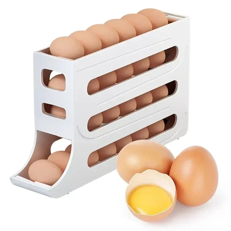 4-Tier Rolling Egg Organizer