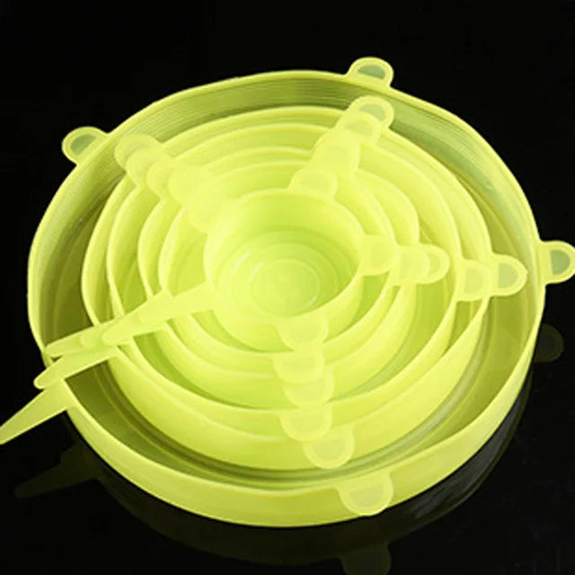 6 Pcs Silicone Stretch Lids