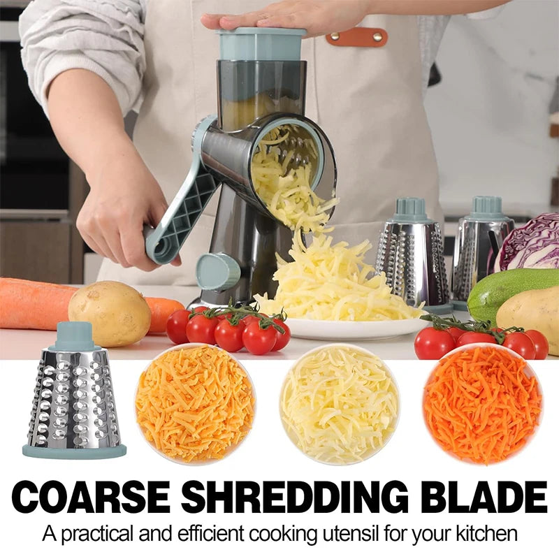 Rotary Cheese Grater – Effortless Grating & Slicing for Your Kitchen!