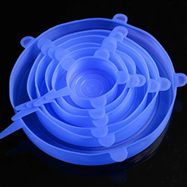 6 Pcs Silicone Stretch Lids