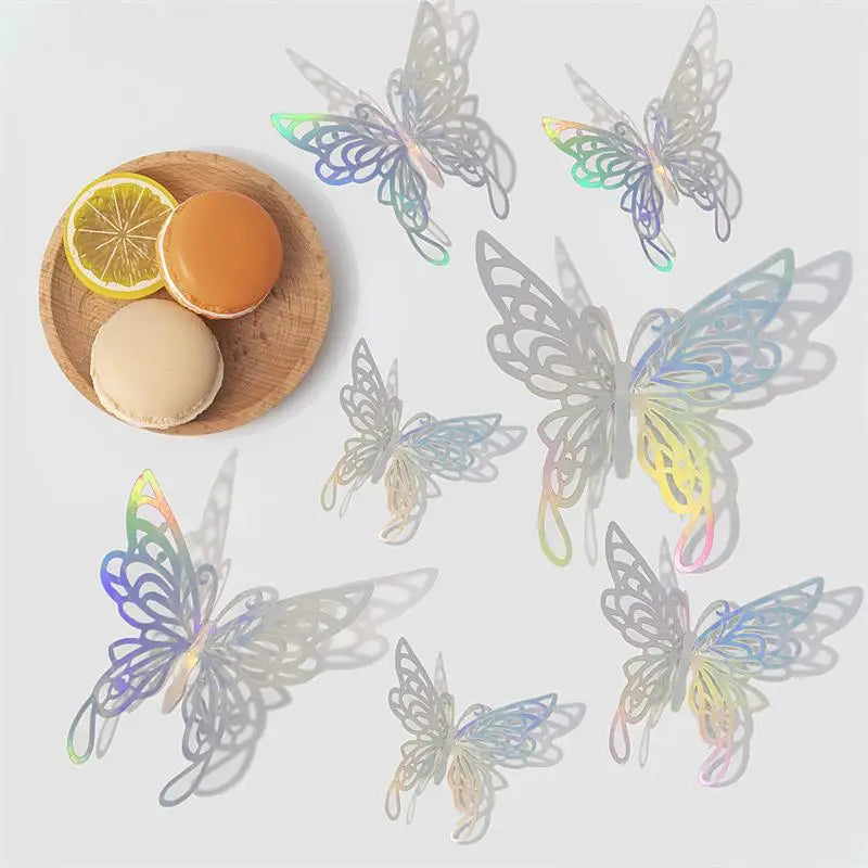 12pcs 3D Hollow Butterflies Wall Stickers