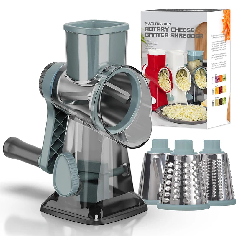 Rotary Cheese Grater – Effortless Grating & Slicing for Your Kitchen!