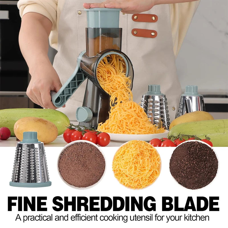 Rotary Cheese Grater – Effortless Grating & Slicing for Your Kitchen!