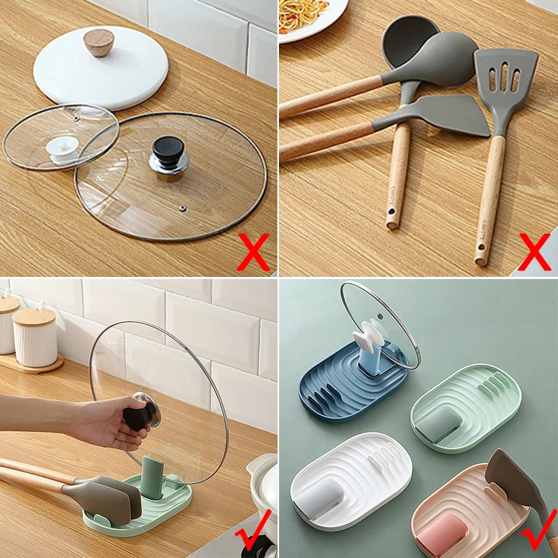 Foldable Nordic Pot Lid & Utensil Holder