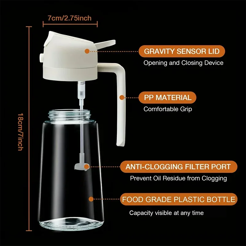 Olive Oil Sprayer - 2 in 1 Spray & Pour Olive Oil Dispenser