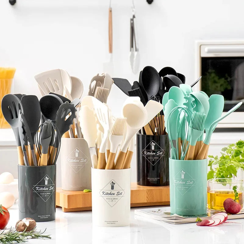 Silicone Cooking Utensil Set (12Pcs)